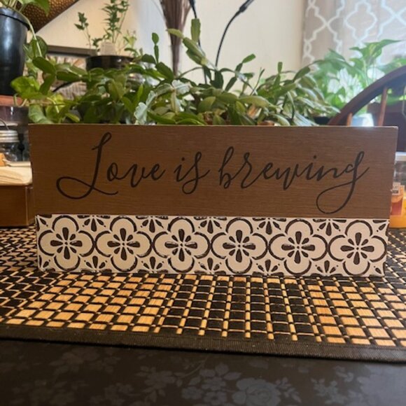 4/$12~Love Is Brewing Wall Hanging - Picture 2 of 9